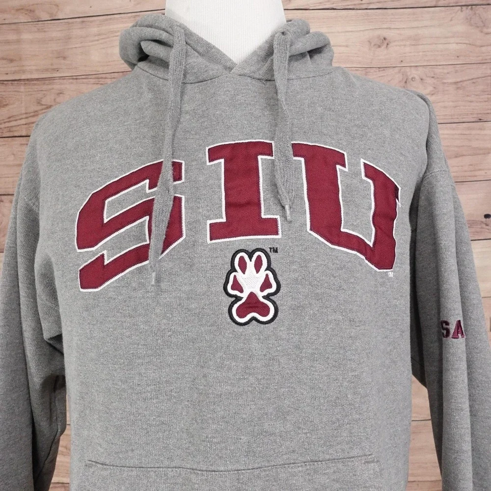 Southern Illinois Salukis Hoodie Sweatshirt Gray NCAA SIU Mens XL - Picture 1 of 7